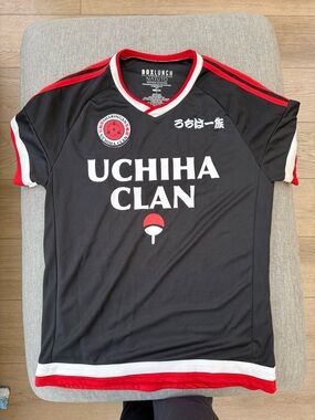 BoxLunch Naruto Uchiha Clan Black & Red Jersey Shirt